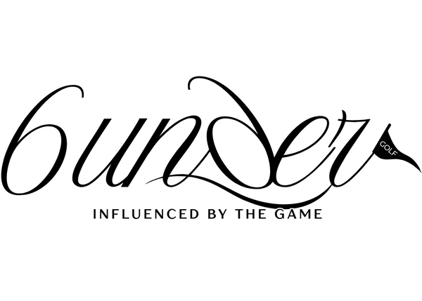 Six Under Golf Black & White Logo with slogan